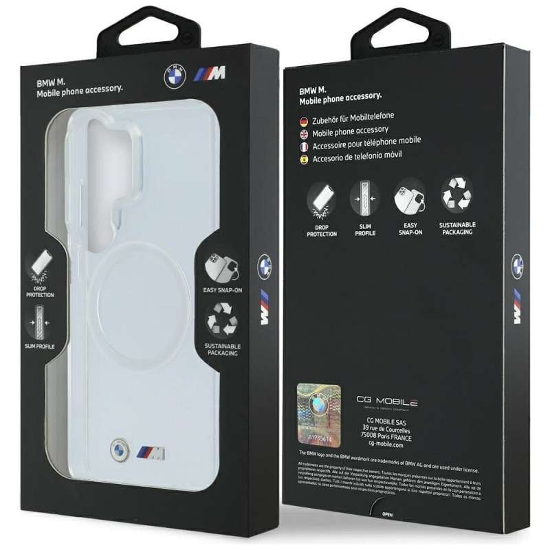 SPOTT-GR Θήκη BMW για Samsung Galaxy S26 Ultra BMHMS26L25HSMLKT (Magnetic IML Shockproof W/ Metal Logos) transparent