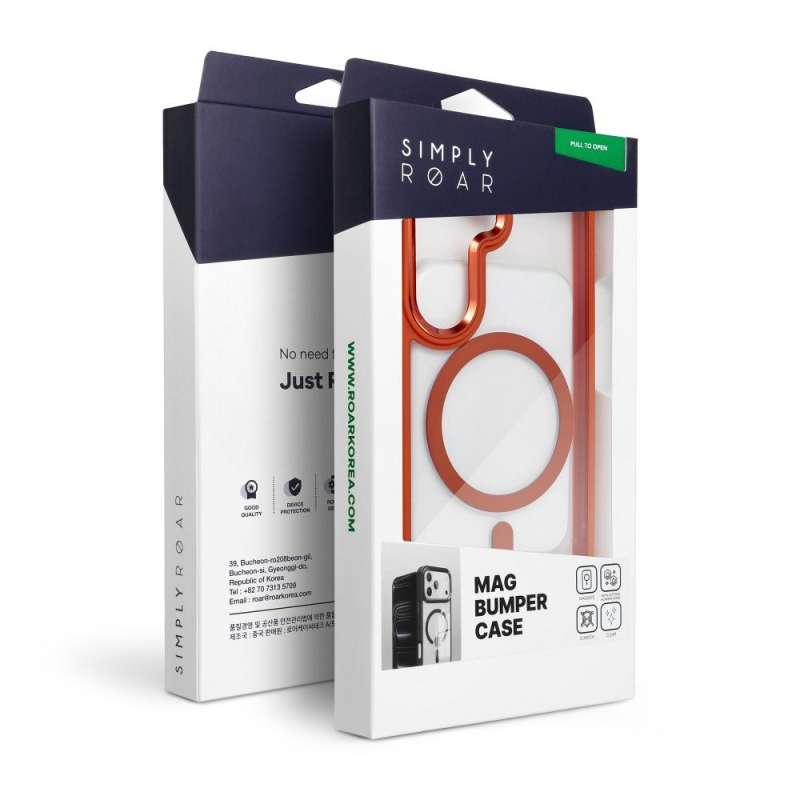 SPOTT-GR Roar Mag Bumper - Θήκη με Υποστήριξη MagSafe για Samsung Galaxy A57 σε Πορτοκαλί Χρώμα