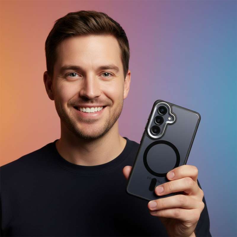 SPOTT-GR Roar Mag Bumper - Θήκη με Υποστήριξη MagSafe για Samsung Galaxy A57 σε Μαύρο Χρώμα