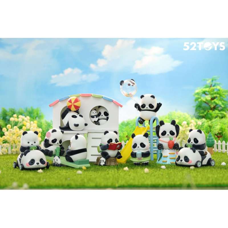 SPOTT-GR Panda Roll Blind Box - Φιγούρες Panda Παιδική Χαρά με Ύψος 7cm (Σετ 8 Τεμαχίων)