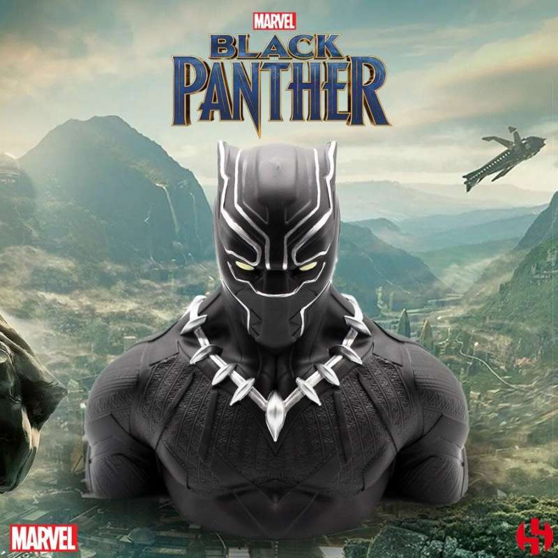 SPOTT-GR Marvel Comics - Κουμπαράς Black Panther Wakanda Deluxe με Ύψος 20cm σε Μαύρο Χρώμα