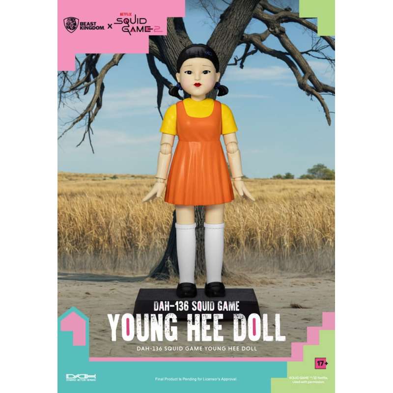 SPOTT-GR Squid Game Action Figure with Sound Young Hee Doll 30 cm