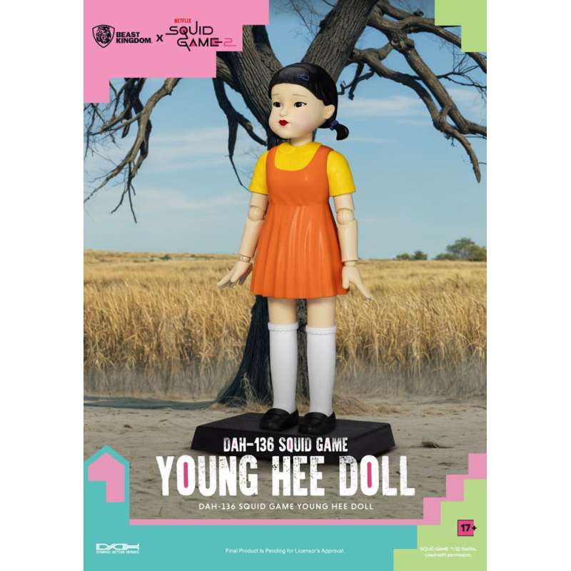 SPOTT-GR Squid Game Action Figure with Sound Young Hee Doll 30 cm