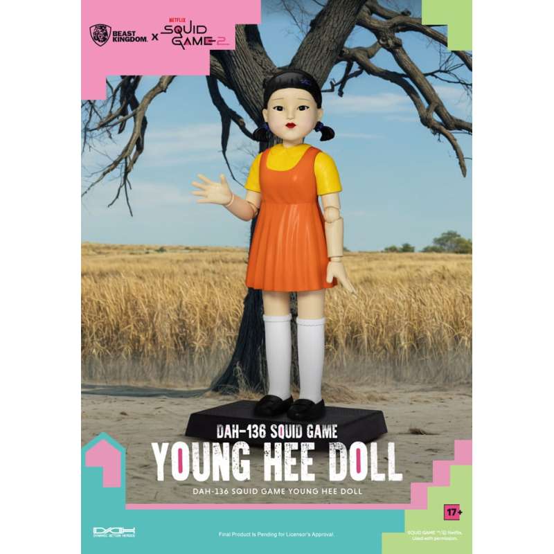 SPOTT-GR Squid Game Action Figure with Sound Young Hee Doll 30 cm