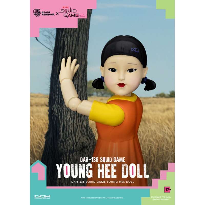 SPOTT-GR Squid Game Action Figure with Sound Young Hee Doll 30 cm