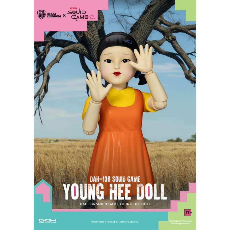 SPOTT-GR Squid Game Action Figure with Sound Young Hee Doll 30 cm