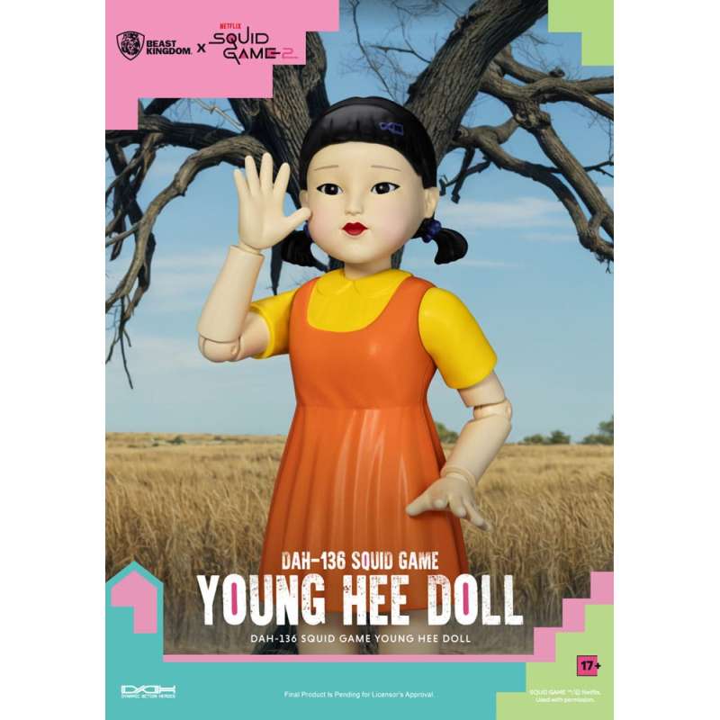 SPOTT-GR Squid Game Action Figure with Sound Young Hee Doll 30 cm