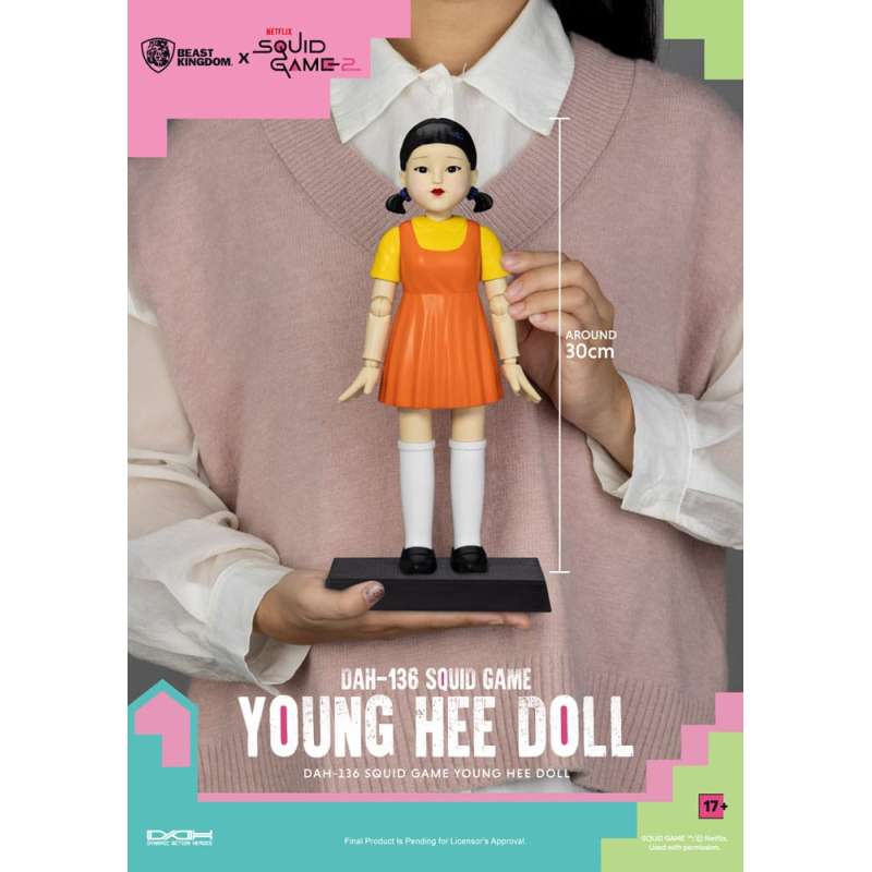 SPOTT-GR Squid Game Action Figure with Sound Young Hee Doll 30 cm