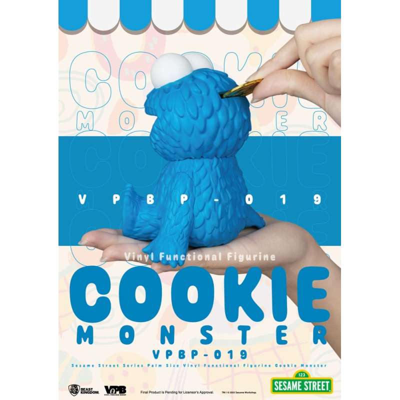 SPOTT-GR Sesame Street - Κουμπαράς Βινυλίου Cookie Monster με Ύψος 12cm σε Μπλε Χρώμα