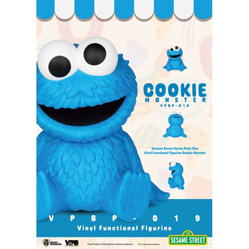 SPOTT-GR Sesame Street - Κουμπαράς Βινυλίου Cookie Monster με Ύψος 12cm σε Μπλε Χρώμα