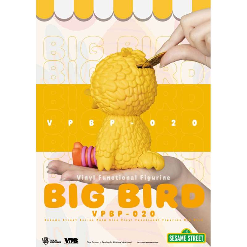SPOTT-GR Sesame Street - Κουμπαράς Βινυλίου Cookie Monster με Ύψος 12cm σε Κίτρινο Χρώμα