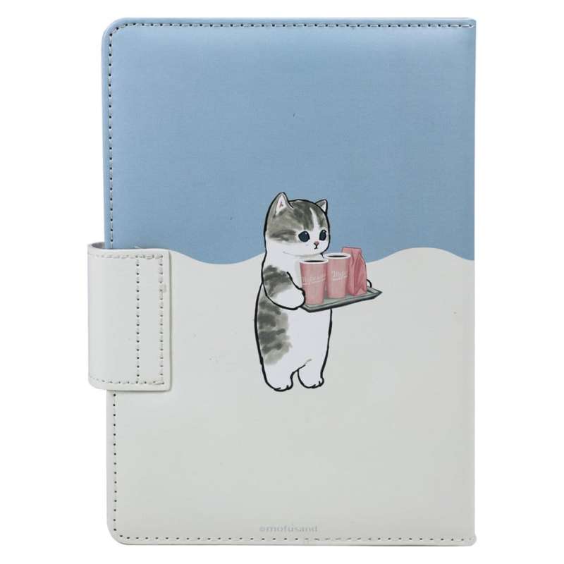 SPOTT-GR Mofusand - Σημειωματάριο (Μεγέθους A5) Notebook Fresh Donuts σε Γαλάζιο / Άσπρο Χρώμα