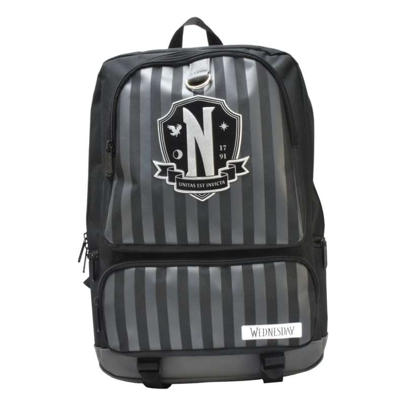 SPOTT-GR Wednesday - Τσάντα Πλάτης Nevermore Premium σε Γκρι Χρώμα