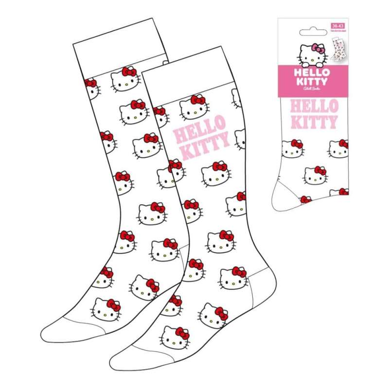 SPOTT-GR Κάλτσες Sanrio Hello Kitty Face White (Μέγεθος 36-43)