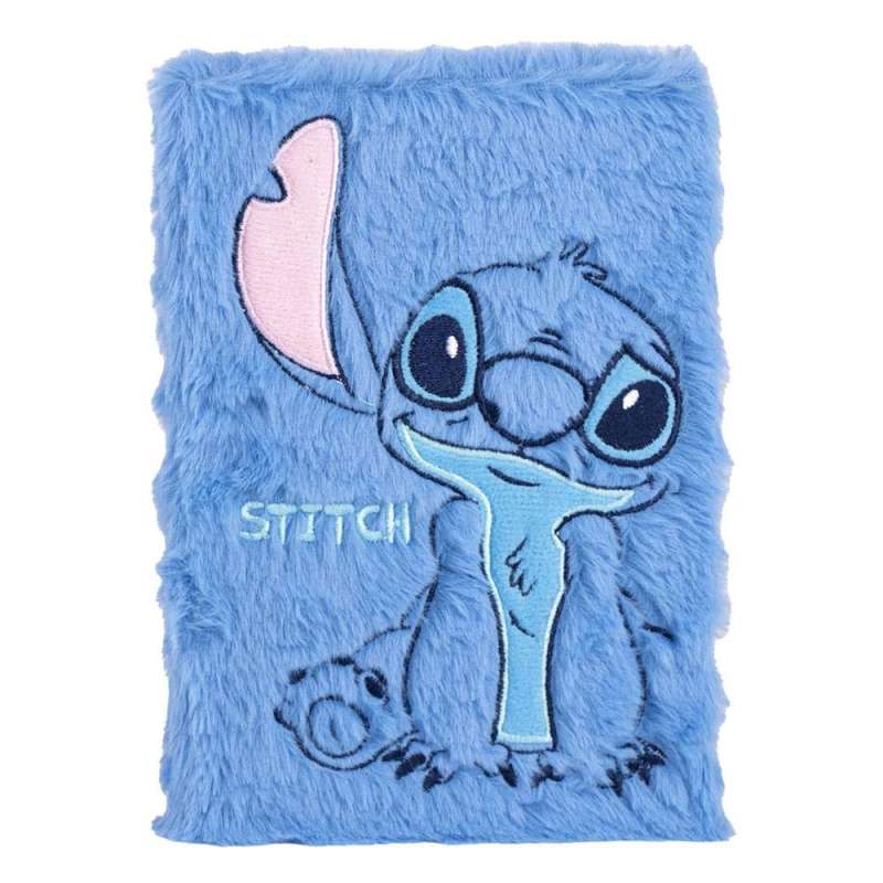 SPOTT-GR Lilo & Stitch Premium - Χνουδωτό Σημειωματάριο (Μεγέθους A5) Στιτς σε Μπλε Χρώμα