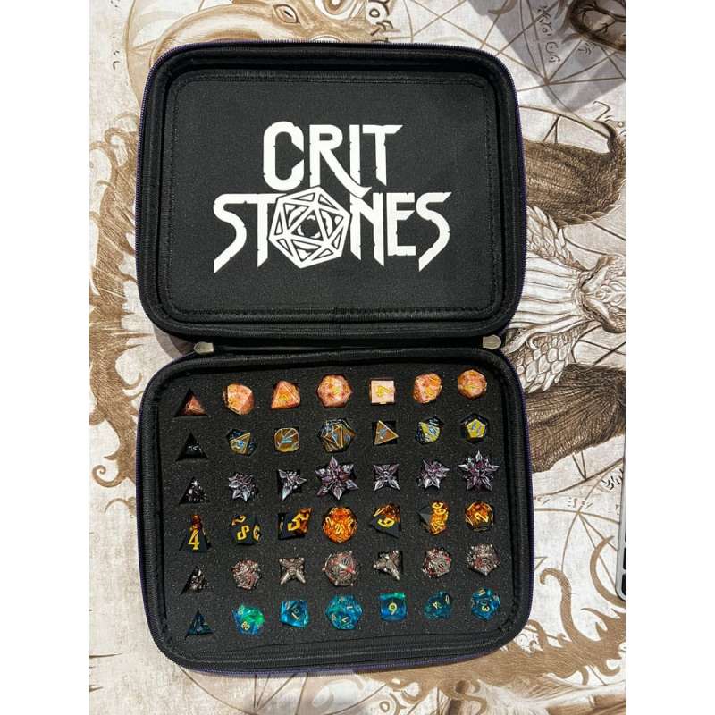 SPOTT-GR CritStones - Θήκη για Ζάρια Arcanum σε Μαύρο / Μπλε Χρώμα