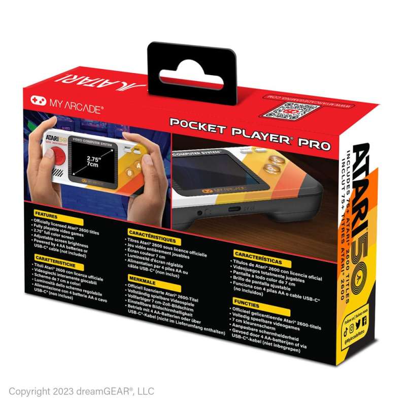 SPOTT-GR Atari - Φορητή Κονσόλα Παιχνιδιών Pocket Player Pro