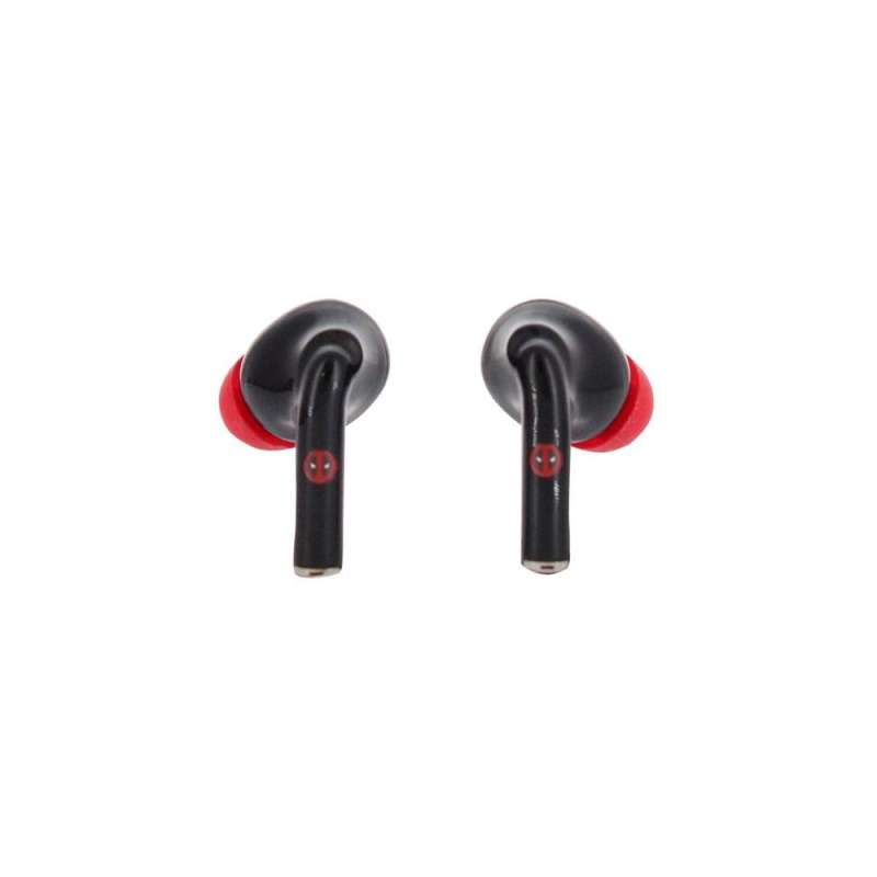 SPOTT-GR Marvel Buds Deadpool - Ασύρματα In-Ear Aκουστικά Bluetooth με ANC (Ακύρωση Θορύβου) σε Μαύρο Χρώμα