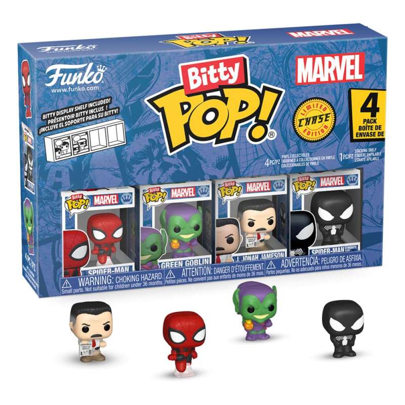SPOTT-GR Spider-Man Bitty POP! - Φιγούρες Βινυλίου Series 1 με Ύψος 2cm (4-Pack)