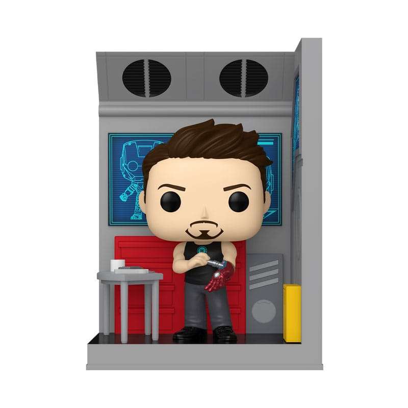 SPOTT-GR Marvel POP! Nooks Vinyl Figure Tony's Garage 9 cm
