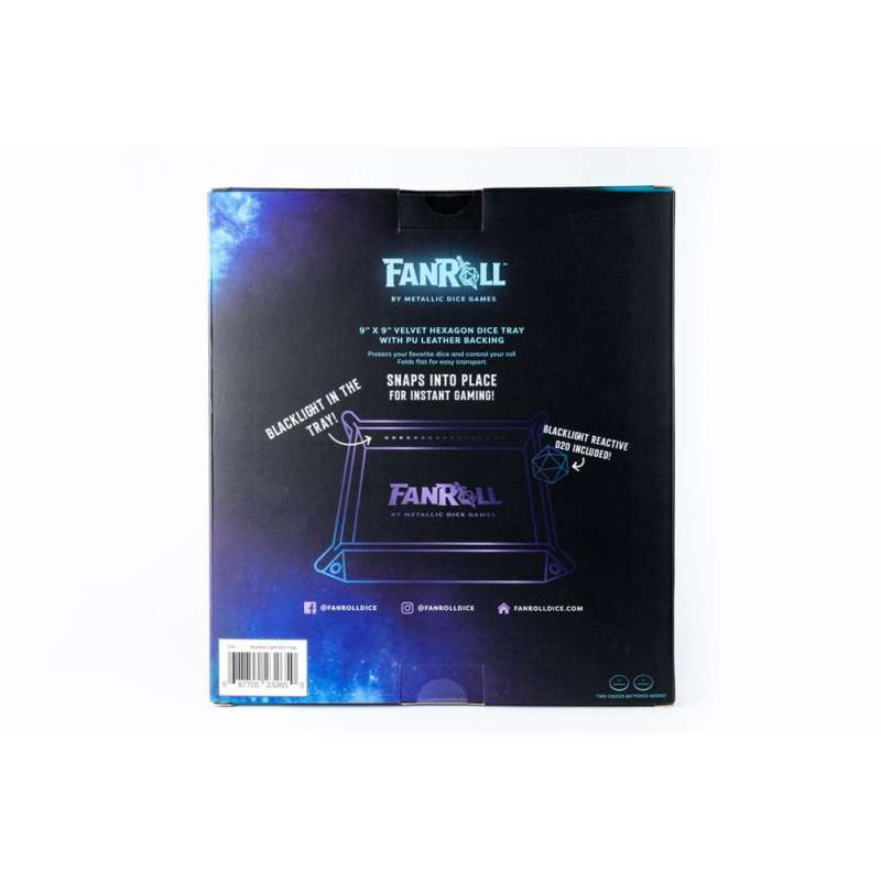 SPOTT-GR FanRoll Shadowlight Folding Blacklight - Δίσκος για Ζάρια με Φως σε Μαύρο Χρώμα