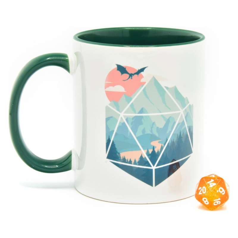 SPOTT-GR Glassstaff Gift Set - Κούπα και Ζάρι D20 A D20 Scene
