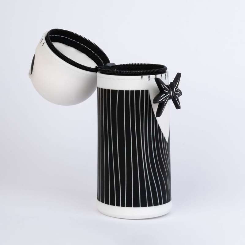 SPOTT-GR The Nightmare Before Christmas 3D - Κασετίνα Βαρελάκι σε Μαύρο / Άσπρο Χρώμα