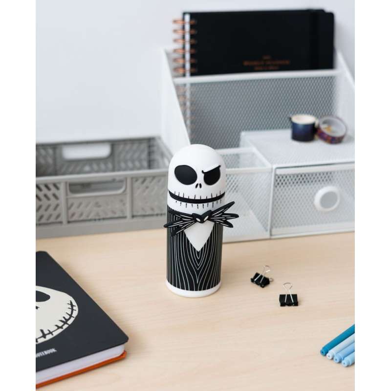 SPOTT-GR The Nightmare Before Christmas 3D - Κασετίνα Βαρελάκι σε Μαύρο / Άσπρο Χρώμα