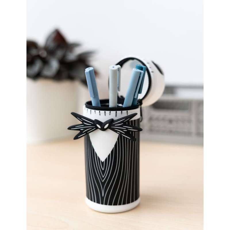 SPOTT-GR The Nightmare Before Christmas 3D - Κασετίνα Βαρελάκι σε Μαύρο / Άσπρο Χρώμα