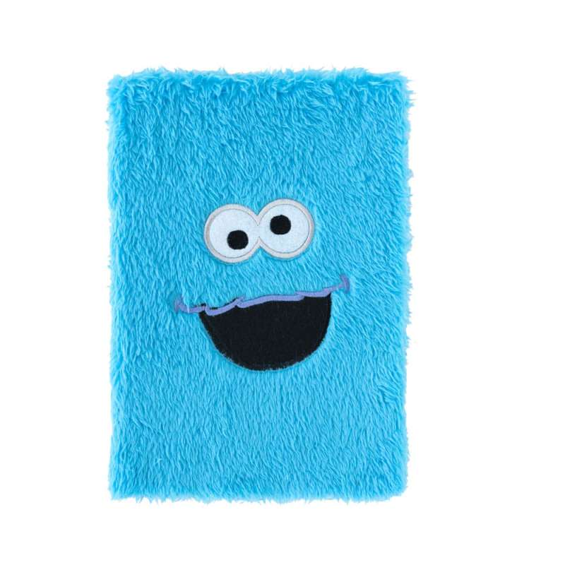 SPOTT-GR Sesame Street Premium - Χνουδωτό Σημειωματάριο (Μεγέθους A5) σε Μπλε Χρώμα