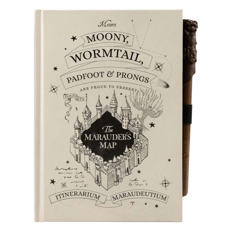 SPOTT-GR Harry Potter Premium - Σημειωματάριο (Μεγέθους A5) με Φωτιζόμενο Marauder's Map