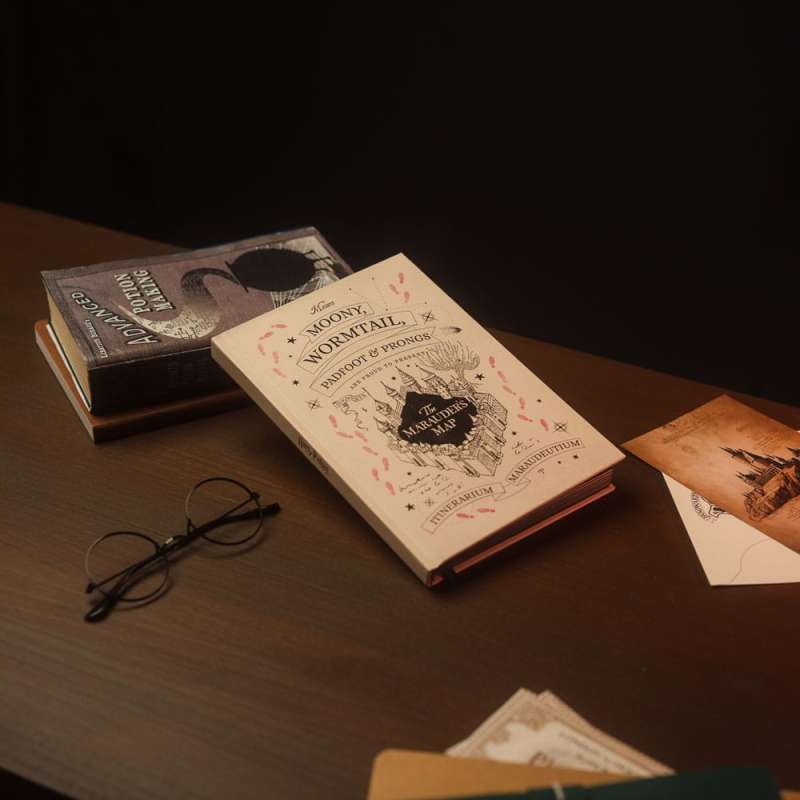 SPOTT-GR Harry Potter Premium - Σημειωματάριο (Μεγέθους A5) με Φωτιζόμενο Marauder's Map
