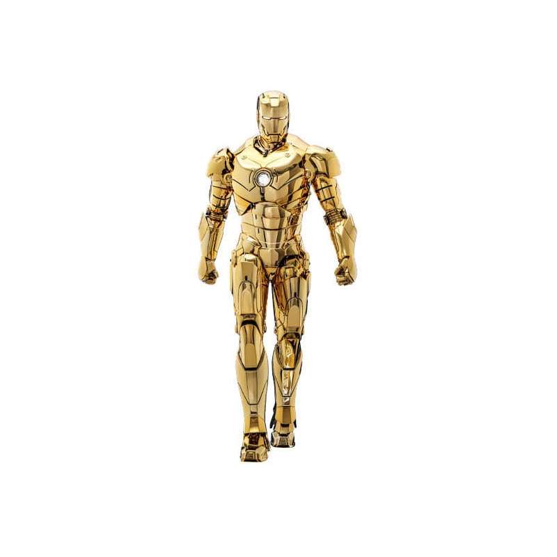 SPOTT-GR Iron Man Movie Masterpiece Diecast Action Figure 1/6 Iron Man Mark III (Gold Color Version) Hot Toys Exclusive 33 cm