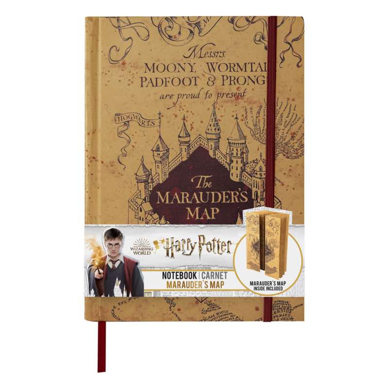 SPOTT-GR Harry Potter - Σημειωματάριο (Μεγέθους A5) Marauder's Map σε Καφέ Χρώμα