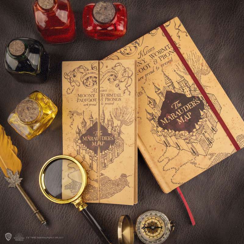 SPOTT-GR Harry Potter - Σημειωματάριο (Μεγέθους A5) Marauder's Map σε Καφέ Χρώμα
