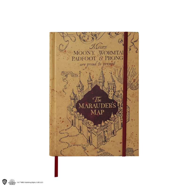 SPOTT-GR Harry Potter - Σημειωματάριο (Μεγέθους A5) Marauder's Map σε Καφέ Χρώμα