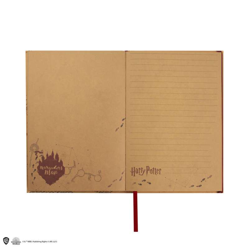 SPOTT-GR Harry Potter - Σημειωματάριο (Μεγέθους A5) Marauder's Map σε Καφέ Χρώμα
