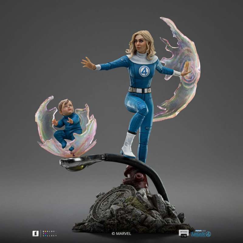 SPOTT-GR Fantastic Four Art Scale - Φιγούρα (Αναλογία 1/10) Invisible Woman and Franklin με Ύψος 28cm