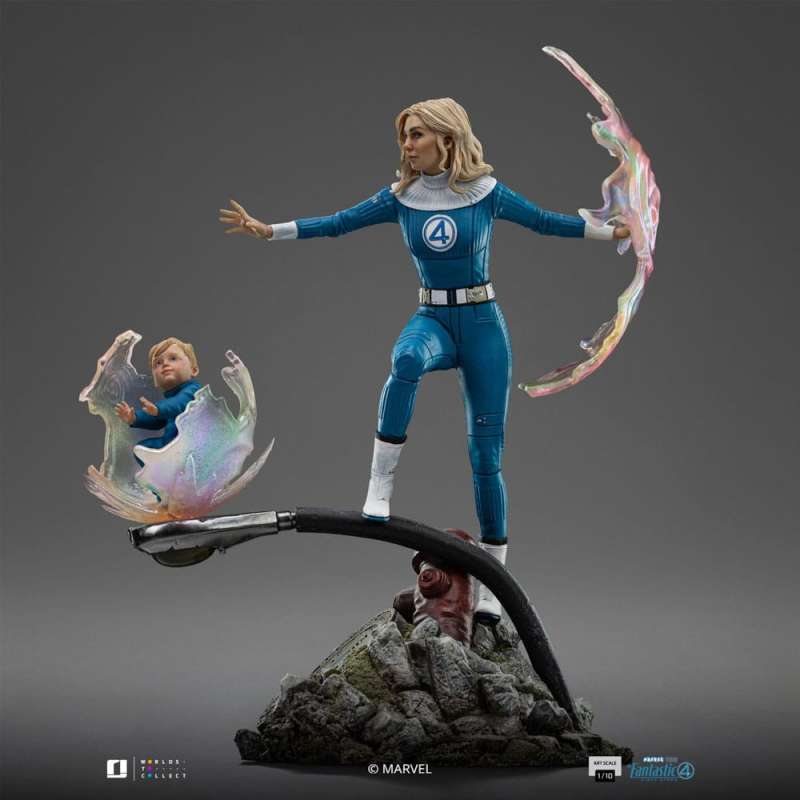 SPOTT-GR Fantastic Four Art Scale - Φιγούρα (Αναλογία 1/10) Invisible Woman and Franklin με Ύψος 28cm