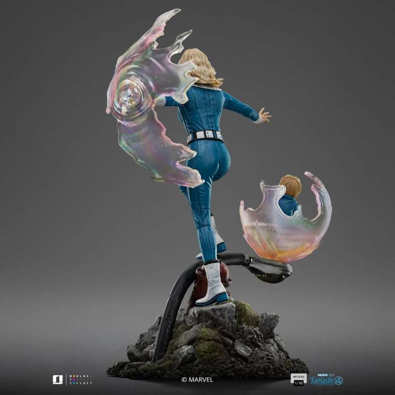 SPOTT-GR Fantastic Four Art Scale - Φιγούρα (Αναλογία 1/10) Invisible Woman and Franklin με Ύψος 28cm