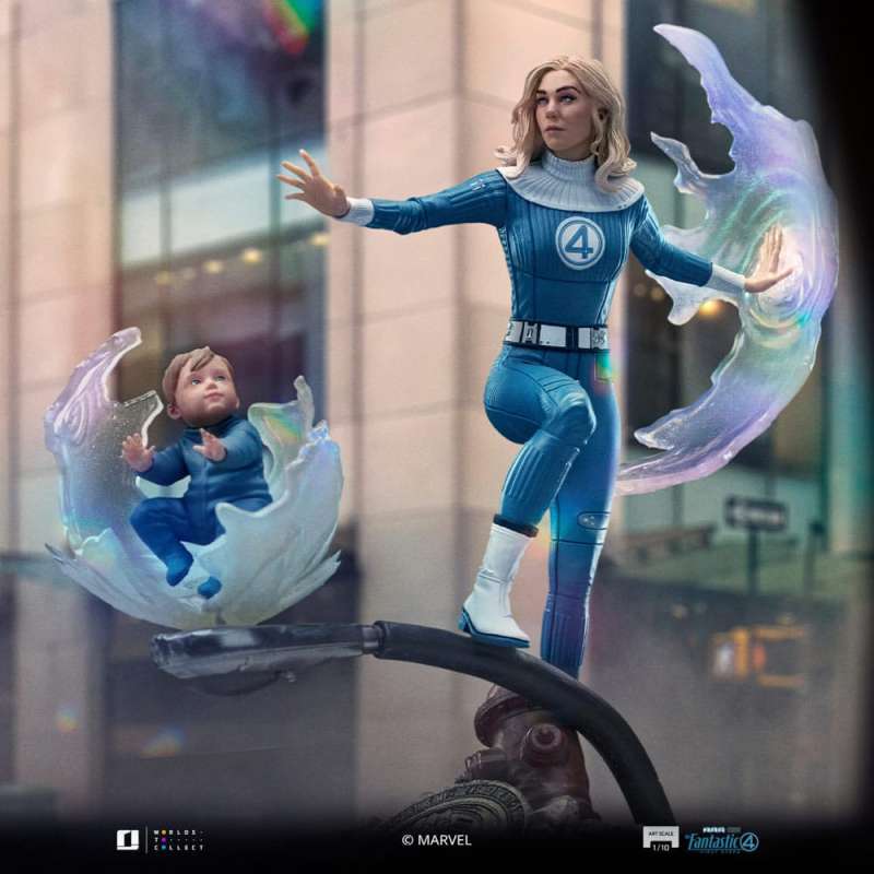 SPOTT-GR Fantastic Four Art Scale - Φιγούρα (Αναλογία 1/10) Invisible Woman and Franklin με Ύψος 28cm