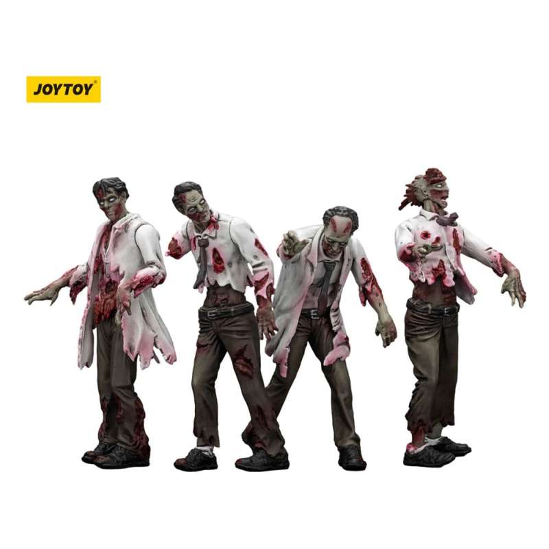 SPOTT-GR Zombie Dark Source Action Figures 4-Pack Scientists (Αρσενικό) 8 cm