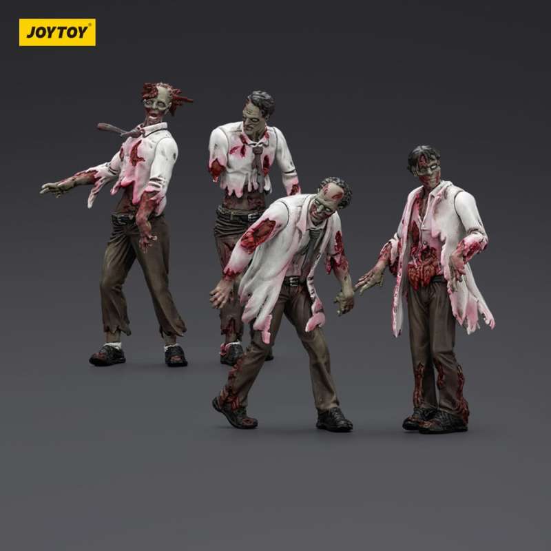 SPOTT-GR Zombie Dark Source Action Figures 4-Pack Scientists (Αρσενικό) 8 cm