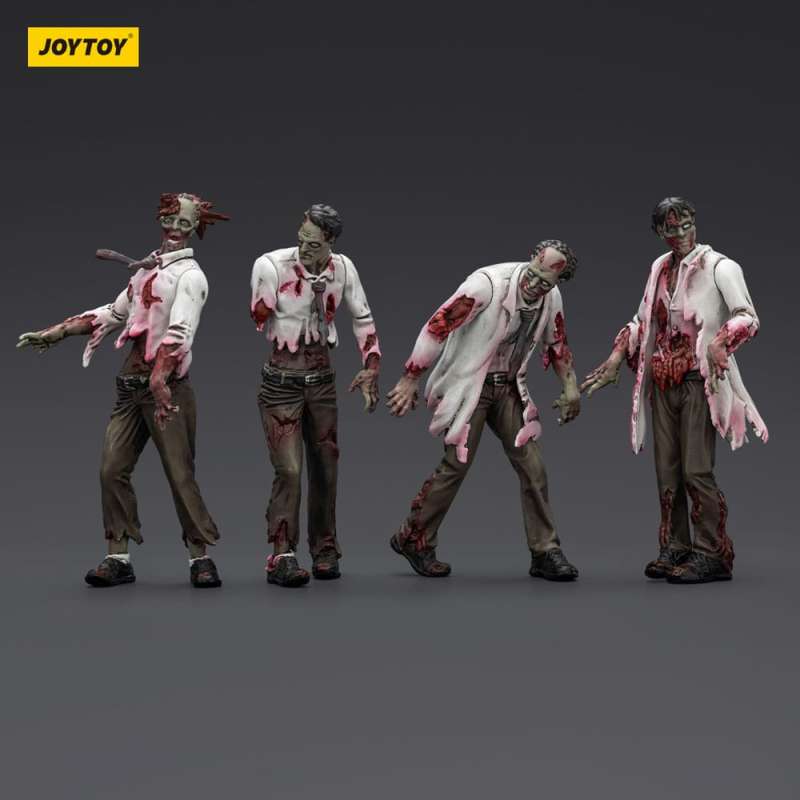 SPOTT-GR Zombie Dark Source Action Figures 4-Pack Scientists (Αρσενικό) 8 cm