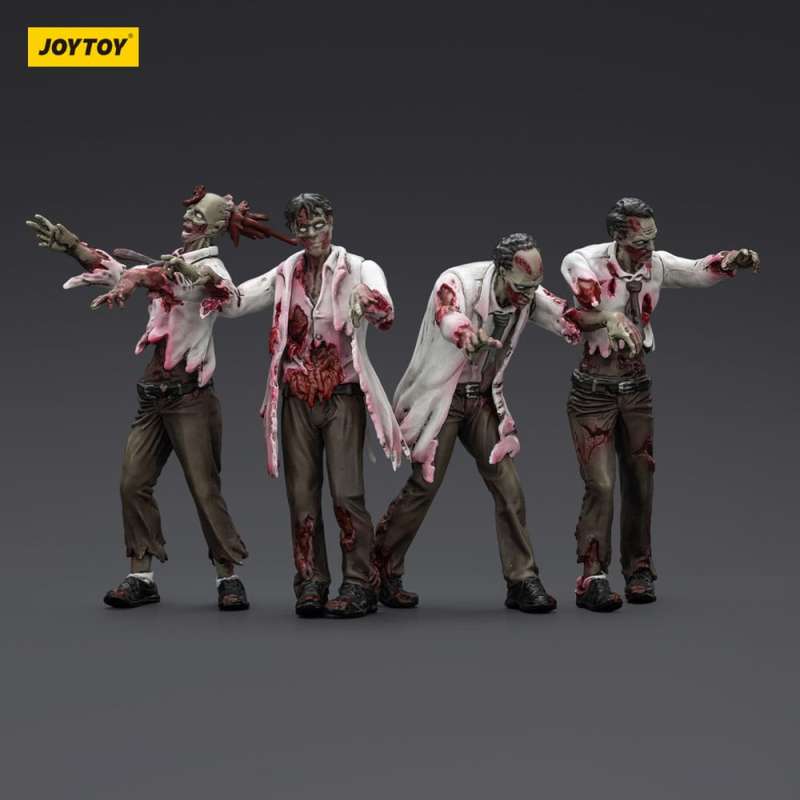 SPOTT-GR Zombie Dark Source Action Figures 4-Pack Scientists (Αρσενικό) 8 cm