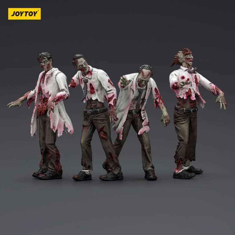 SPOTT-GR Zombie Dark Source Action Figures 4-Pack Scientists (Αρσενικό) 8 cm