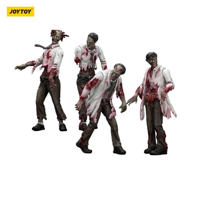 SPOTT-GR Zombie Dark Source Action Figures 4-Pack Scientists (Αρσενικό) 8 cm