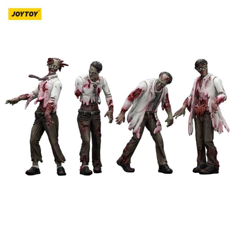 SPOTT-GR Zombie Dark Source Action Figures 4-Pack Scientists (Αρσενικό) 8 cm