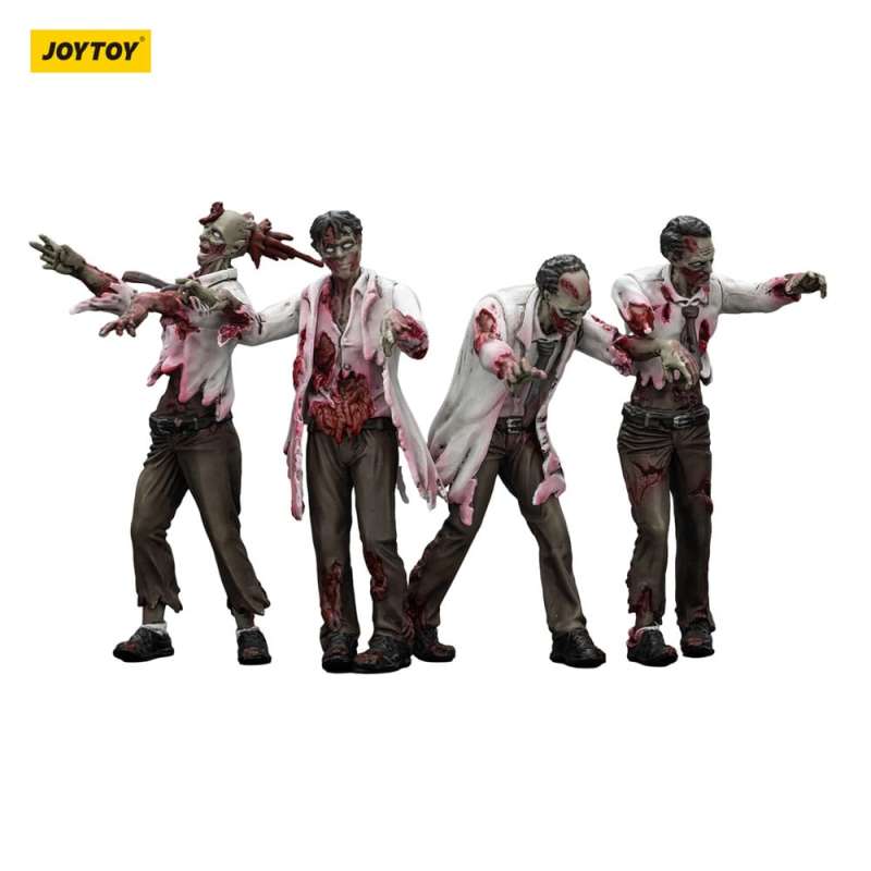 SPOTT-GR Zombie Dark Source Action Figures 4-Pack Scientists (Αρσενικό) 8 cm