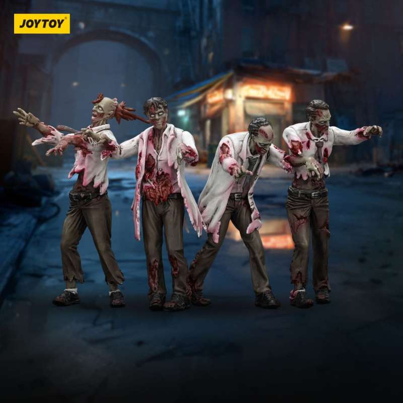 SPOTT-GR Zombie Dark Source Action Figures 4-Pack Scientists (Αρσενικό) 8 cm